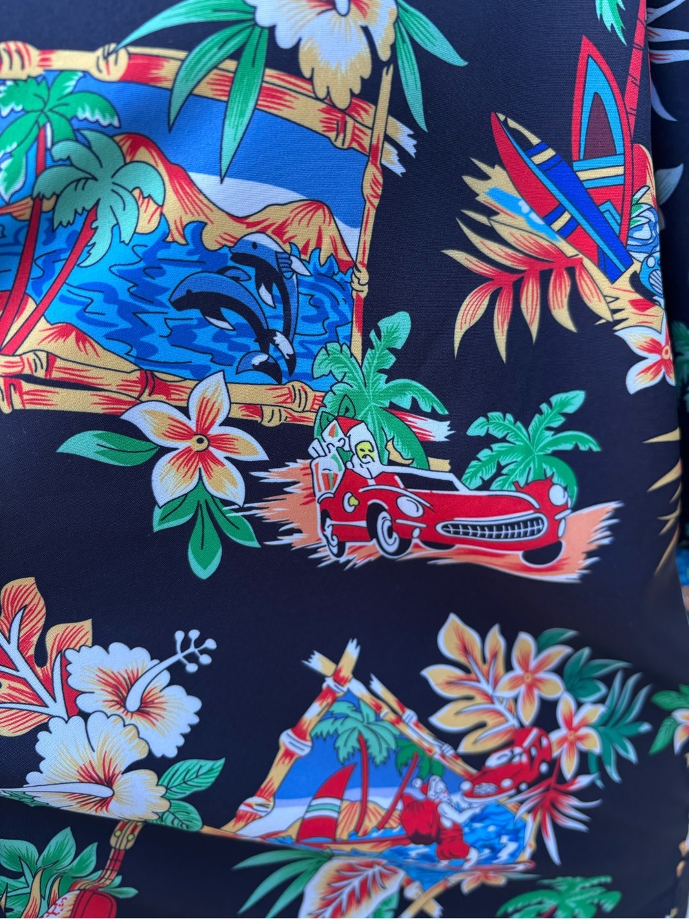 Men's Hawaiian Christmas Short-Sleeve Shirt. Size L - Picture 2 of 5